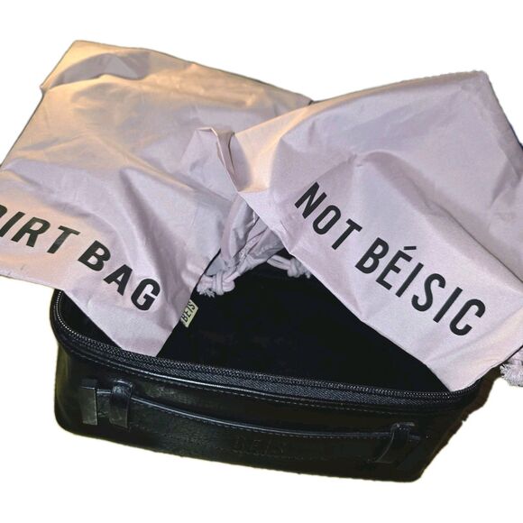 BEIS Cosmetic Zip Around Black Case & 2 Pink Travel Drawstring Logo Hotel Bags - Picture 16 of 16